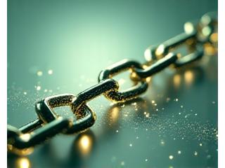 Digital chain links breaking apart, representing successful debt management and liberation from financial burden.
